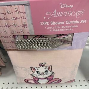Disney Aristocats Pink Shower Curtain Set